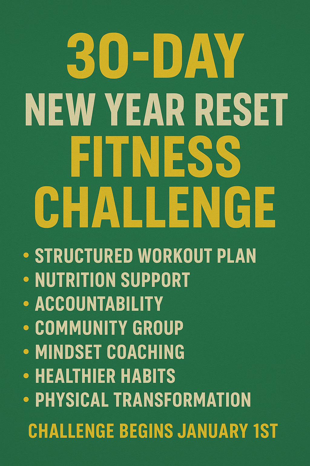 30-Day New Year Reset Challenge — Early Bird Enrollment