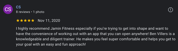 Jamin Fitness App