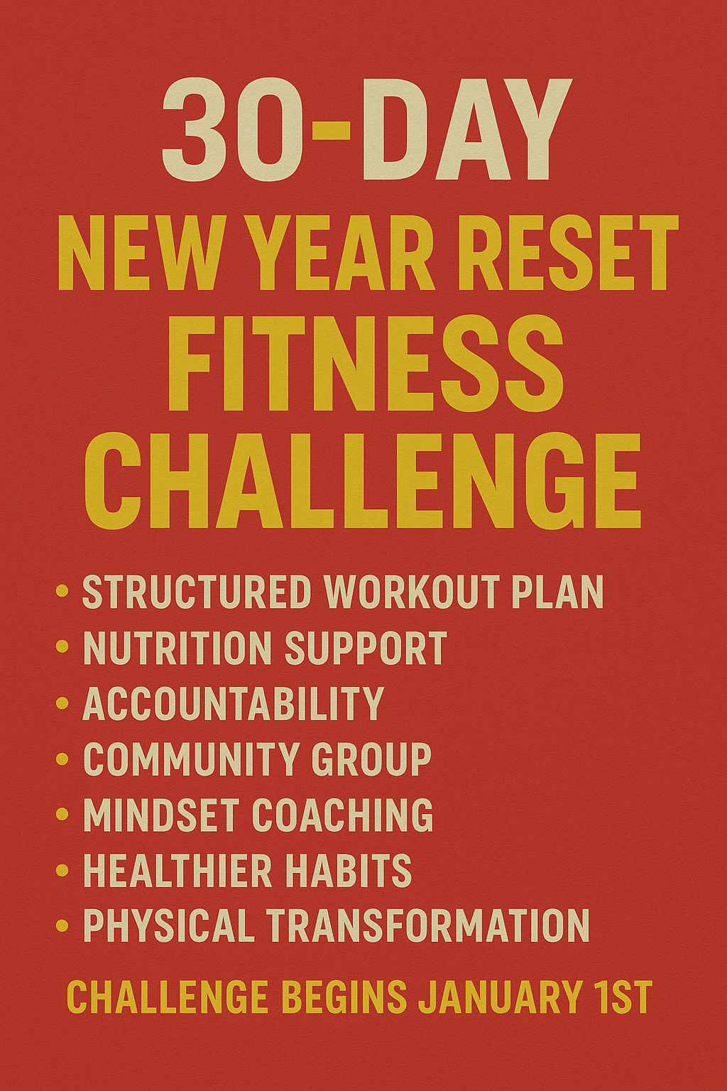 30-Day New Year Reset Challenge — Early Bird Enrollment