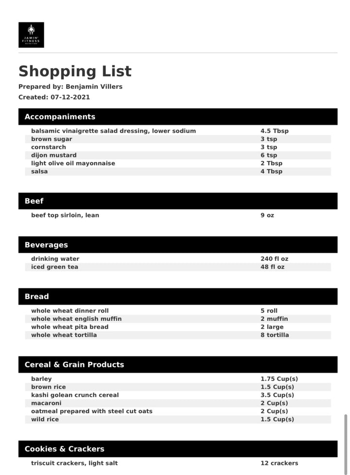 Meal Plans